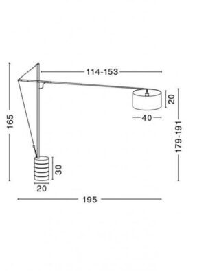 Vloerlamp Traccia, chroom - Afbeelding 3